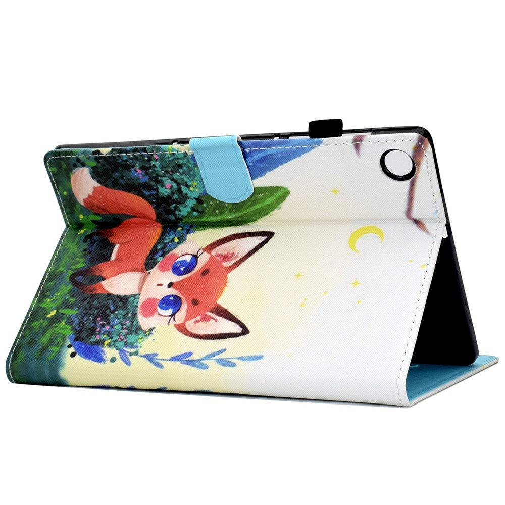 For Lenovo Tab M10 (Gen 3) TB-328FU / TB-328XU A2 Pattern Printing PU Leather Case Adjustable Stand Protection Smart Cover with Card Slots and Pencil Holder - Fox