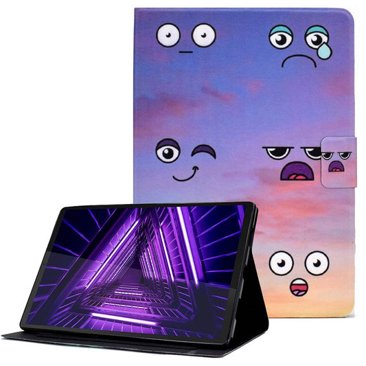 Protective Case for Lenovo Tab M10 Plus (3rd Gen) / Xiaoxin Pad 2022 10.6 inch Pattern Printing Tablet Leather Cover with Card Slots Stand - Emotion