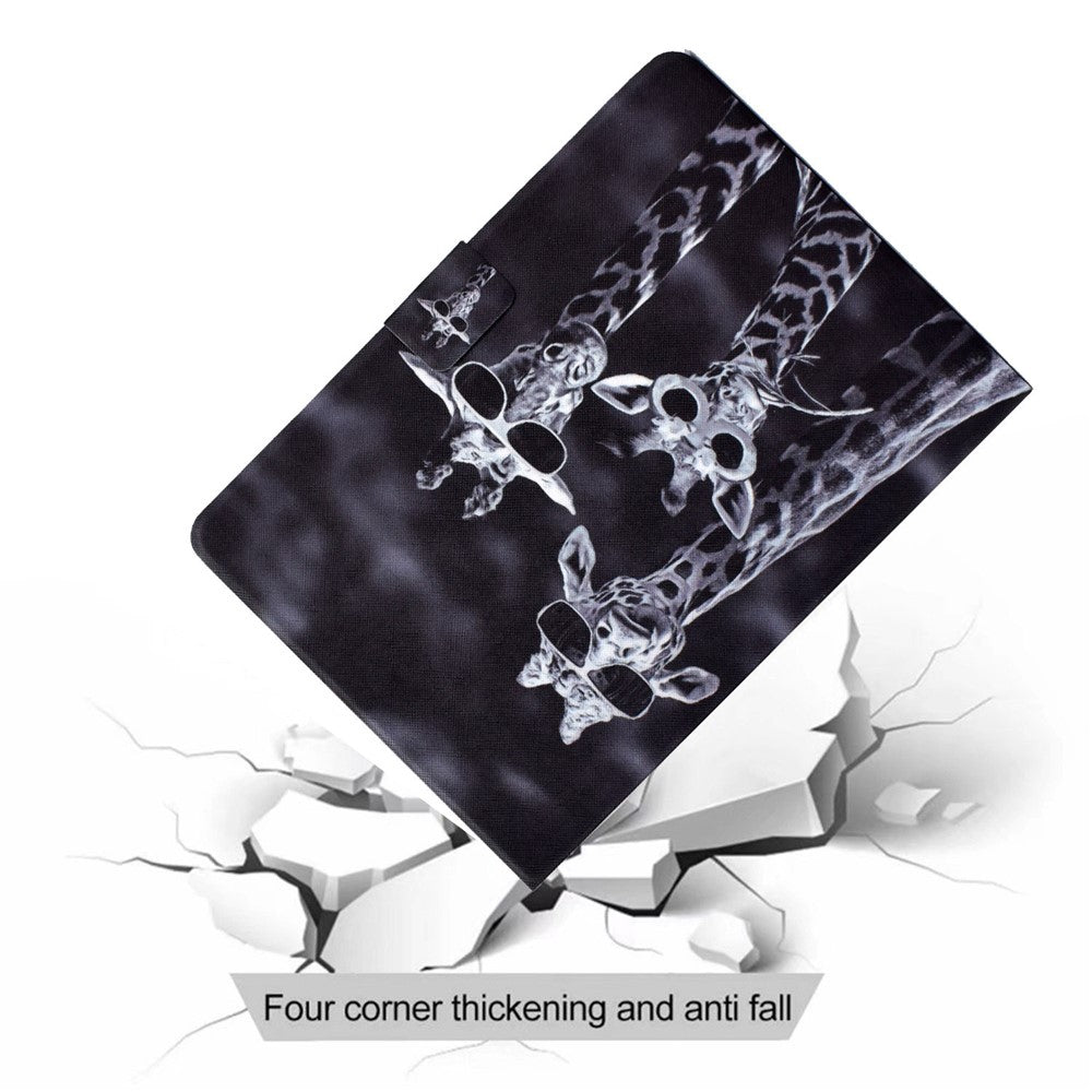 Protective Case for Lenovo Tab M10 Plus (3rd Gen) / Xiaoxin Pad 2022 10.6 inch Pattern Printing Tablet Leather Cover with Card Slots Stand - Three Giraffes