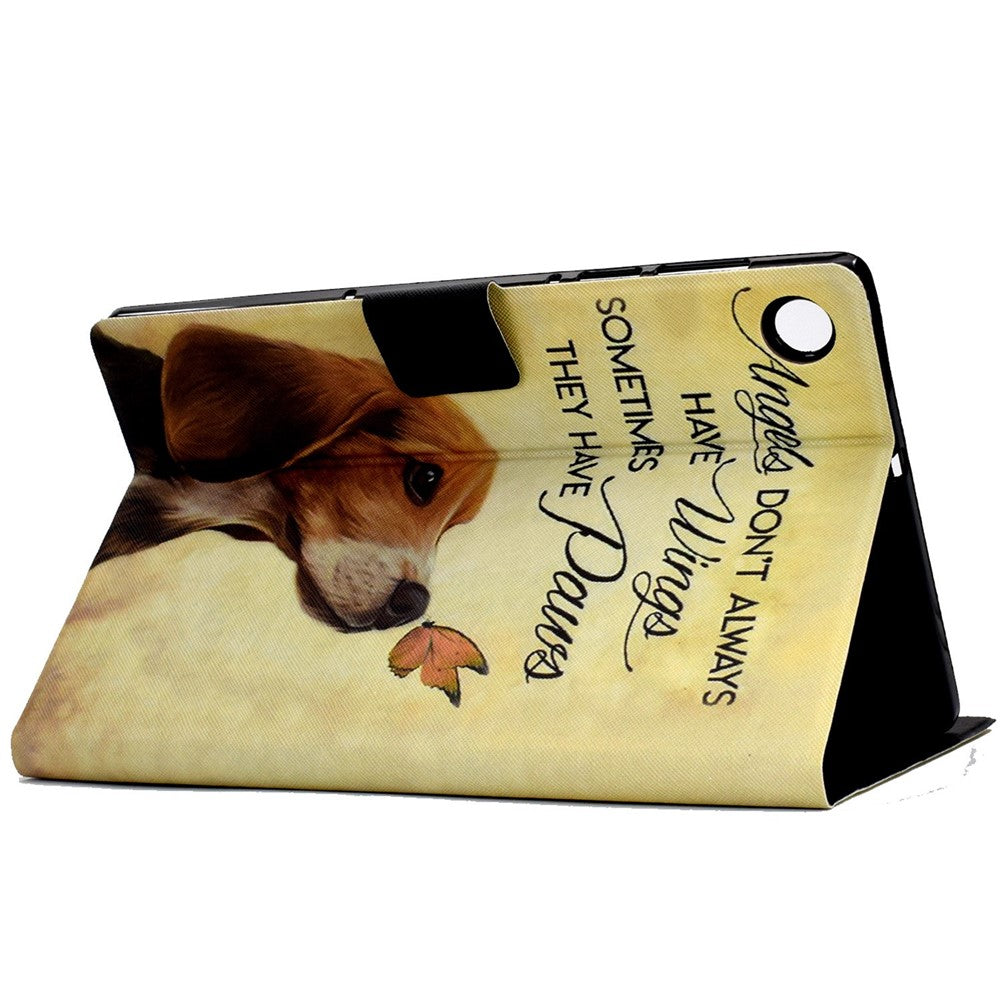 Protective Case for Lenovo Tab M10 Plus (3rd Gen) / Xiaoxin Pad 2022 10.6 inch Pattern Printing Tablet Leather Cover with Card Slots Stand - Butterfly and Dog