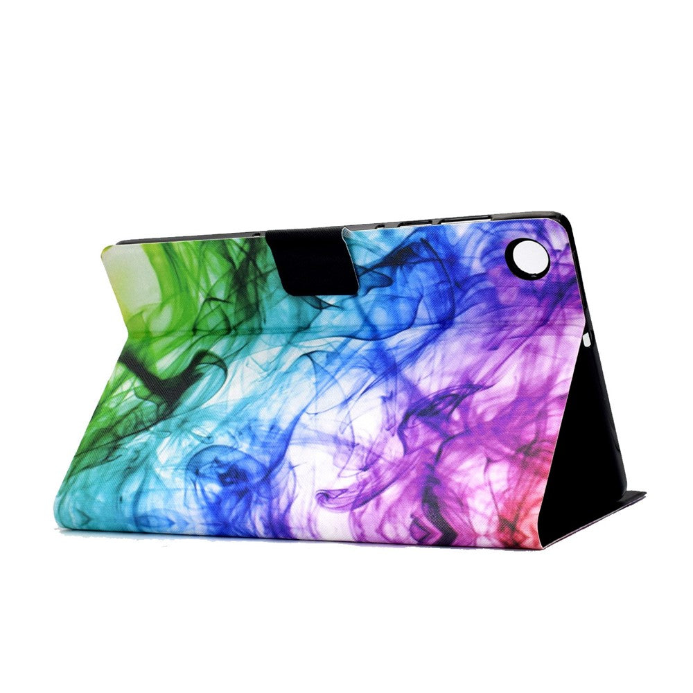 For Lenovo Tab M10 Plus (3rd Gen) / Xiaoxin Pad 2022 10.6 inch PU Leather Case Pattern Printing Card Holder Stand Cover - Fog