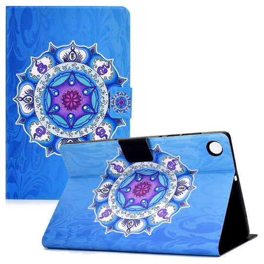 For Lenovo Tab M10 Plus (3rd Gen) / Xiaoxin Pad 2022 10.6 inch PU Leather Case Pattern Printing Card Holder Stand Cover - Mandala