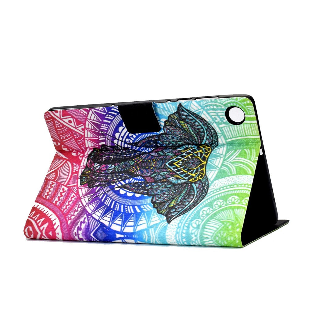 For Lenovo Tab M10 Plus (3rd Gen) / Xiaoxin Pad 2022 10.6 inch PU Leather Case Pattern Printing Card Holder Stand Cover - Elephant