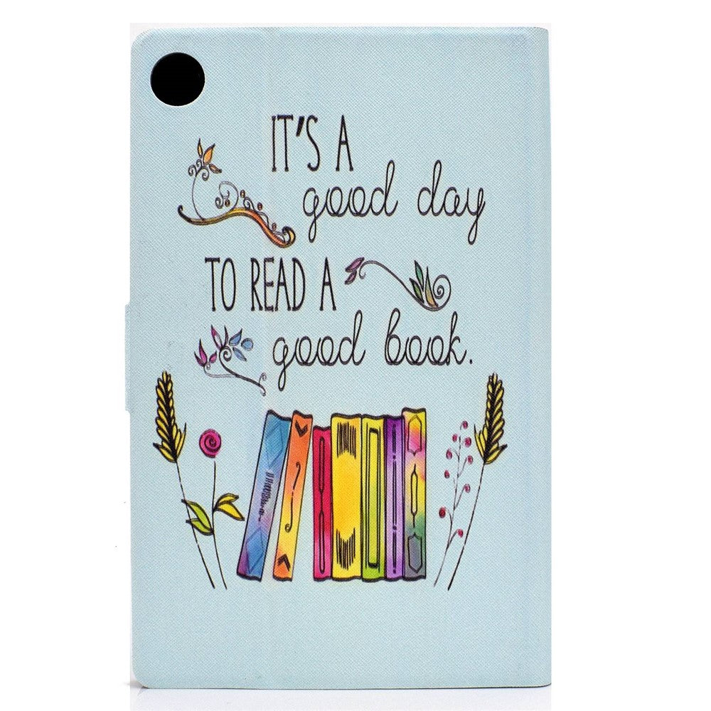 For Lenovo Tab M10 Plus (3rd Gen) / Xiaoxin Pad 2022 10.6 inch PU Leather Case Pattern Printing Card Holder Stand Cover - Colorful Books