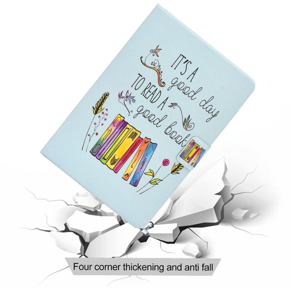 For Lenovo Tab M10 Plus (3rd Gen) / Xiaoxin Pad 2022 10.6 inch PU Leather Case Pattern Printing Card Holder Stand Cover - Colorful Books