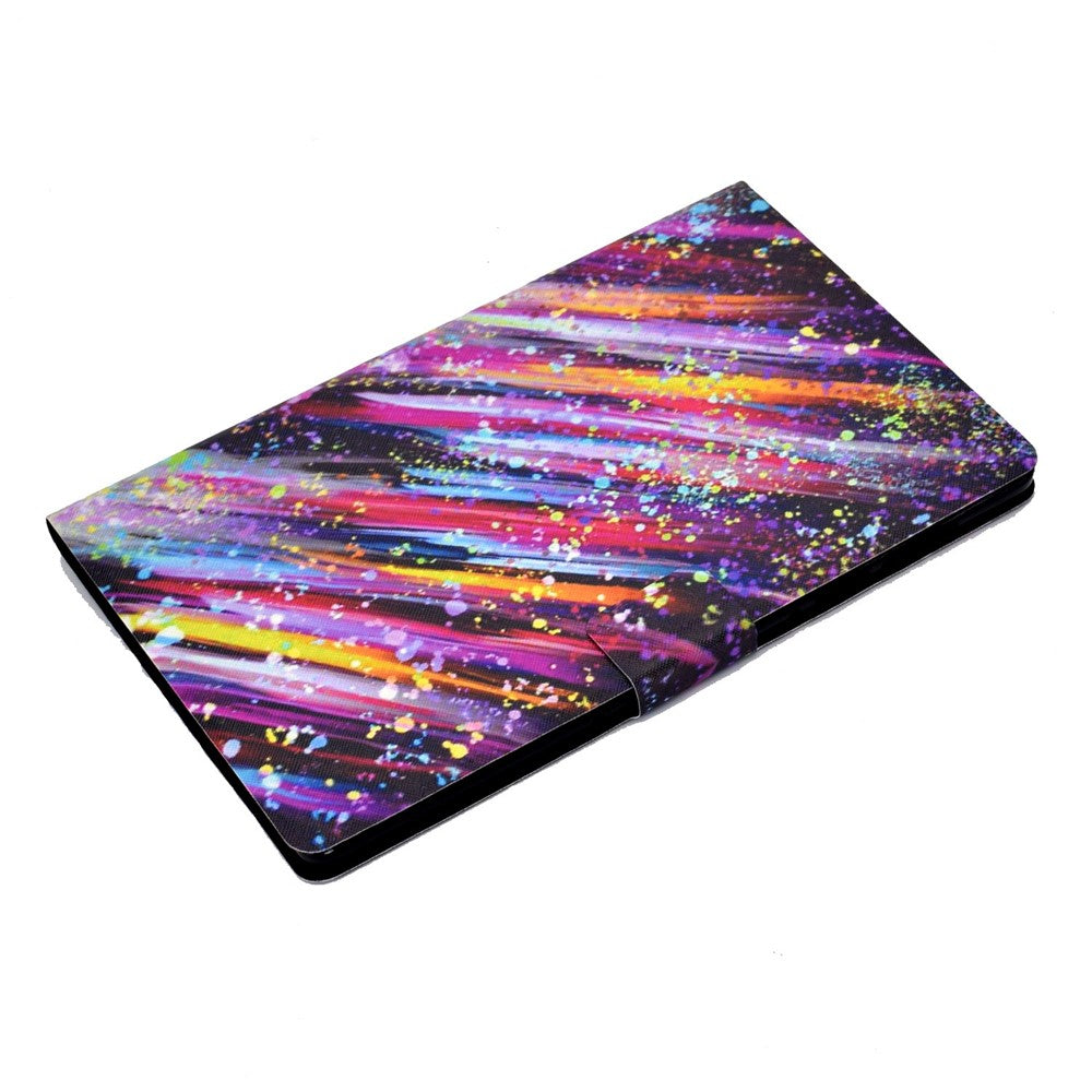 For Lenovo Tab M10 Plus (3rd Gen) / Xiaoxin Pad 2022 10.6 inch PU Leather Case Pattern Printing Card Holder Stand Cover - Meteor