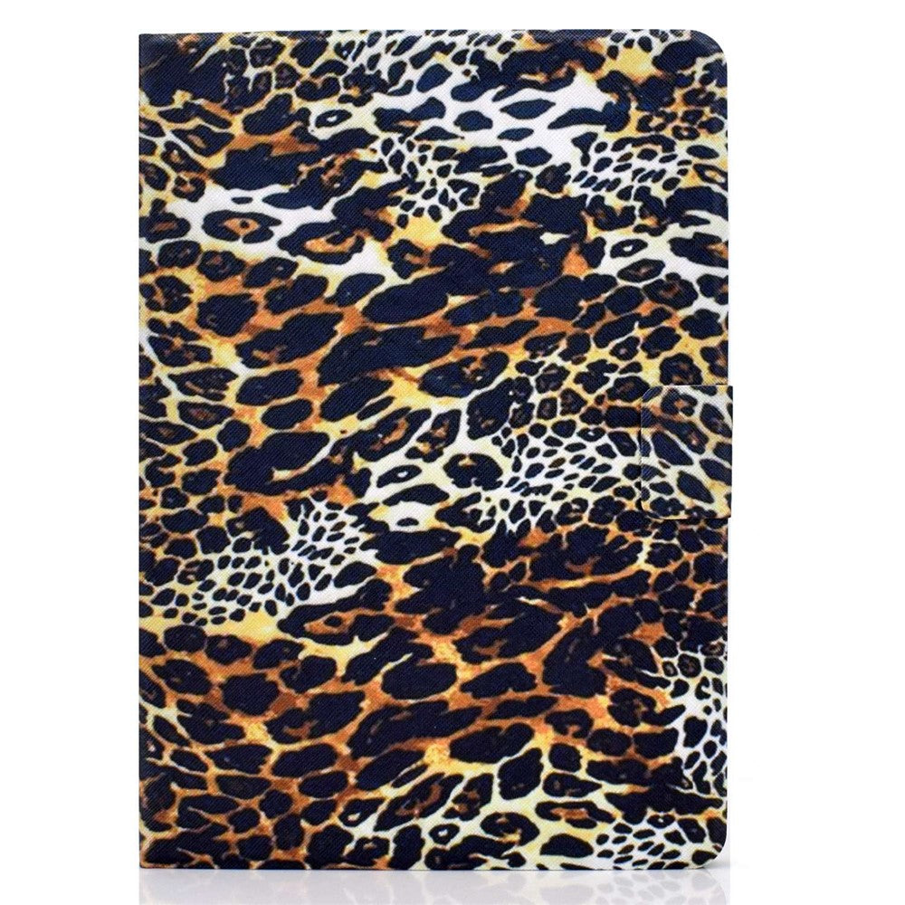 For Lenovo Tab M10 Plus (3rd Gen) / Xiaoxin Pad 2022 10.6 inch PU Leather Case Pattern Printing Card Holder Stand Cover - Leopard Print