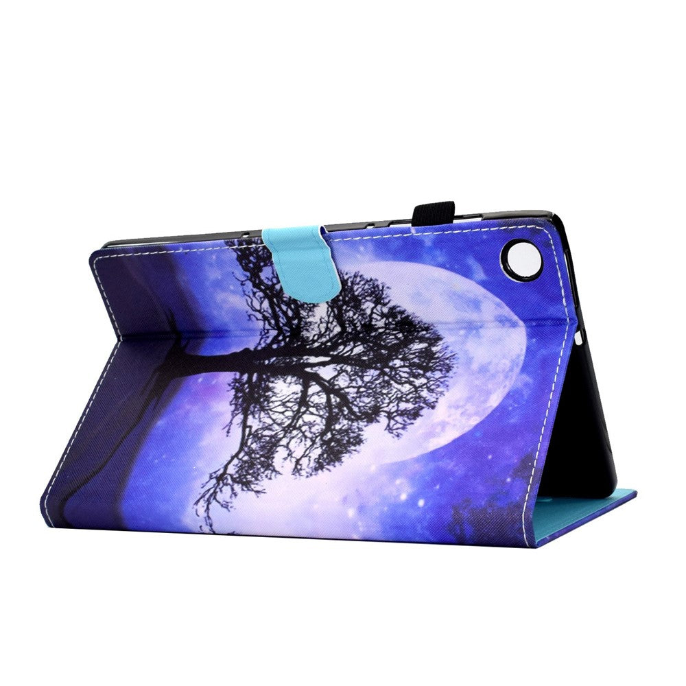 For Lenovo Tab M10 Plus (3rd Gen) / Xiaoxin Pad 2022 10.6 inch PU Leather Smart Auto Wake / Sleep Cover A3 Pattern Printing Stand Card Slots Protective Tablet Case with Pencil Holder - Life Tree