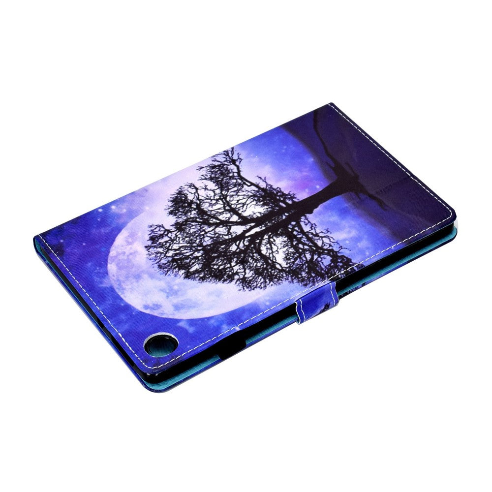 For Lenovo Tab M10 Plus (3rd Gen) / Xiaoxin Pad 2022 10.6 inch PU Leather Smart Auto Wake / Sleep Cover A3 Pattern Printing Stand Card Slots Protective Tablet Case with Pencil Holder - Life Tree