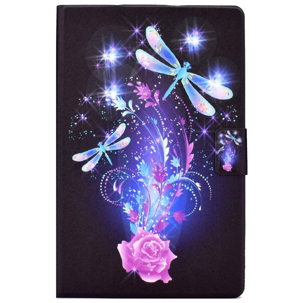 PU Leather Tablet Case for Lenovo Tab M10 (Gen 3) TB-328FU / TB-328XU, Pattern Printing Card Holder Shockproof Cover with Adjustable Stand - Dragonfly