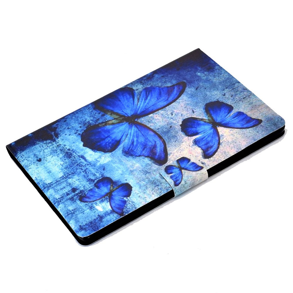 PU Leather Tablet Case for Lenovo Tab M10 (Gen 3) TB-328FU / TB-328XU, Pattern Printing Card Holder Shockproof Cover with Adjustable Stand - Retro Butterfly