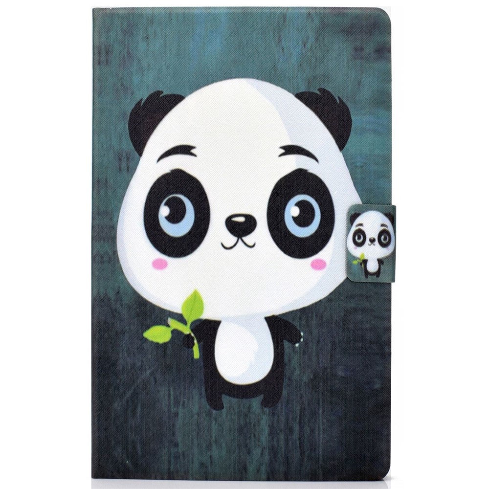 PU Leather Tablet Case for Lenovo Tab M10 (Gen 3) TB-328FU / TB-328XU, Pattern Printing Card Holder Shockproof Cover with Adjustable Stand - Panda