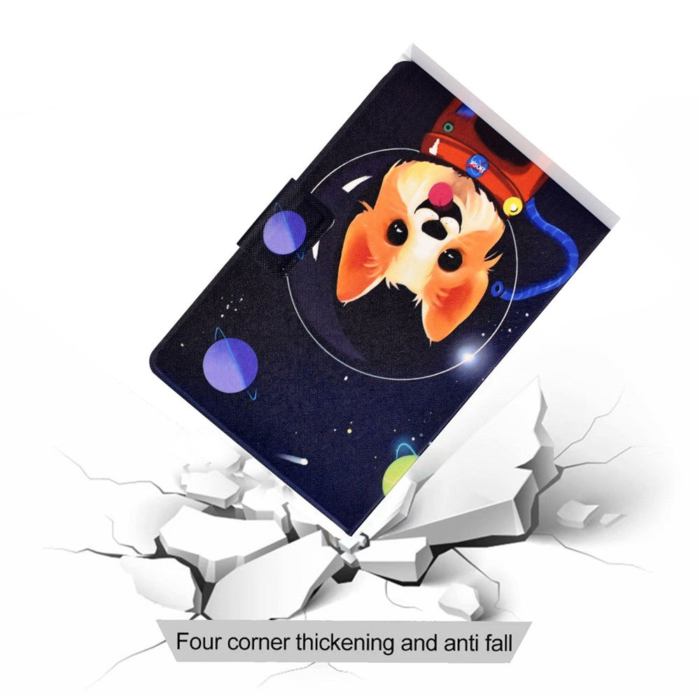PU Leather Tablet Case for Lenovo Tab M10 (Gen 3) TB-328FU / TB-328XU, Pattern Printing Card Holder Shockproof Cover with Adjustable Stand - Starry Sky / Dog