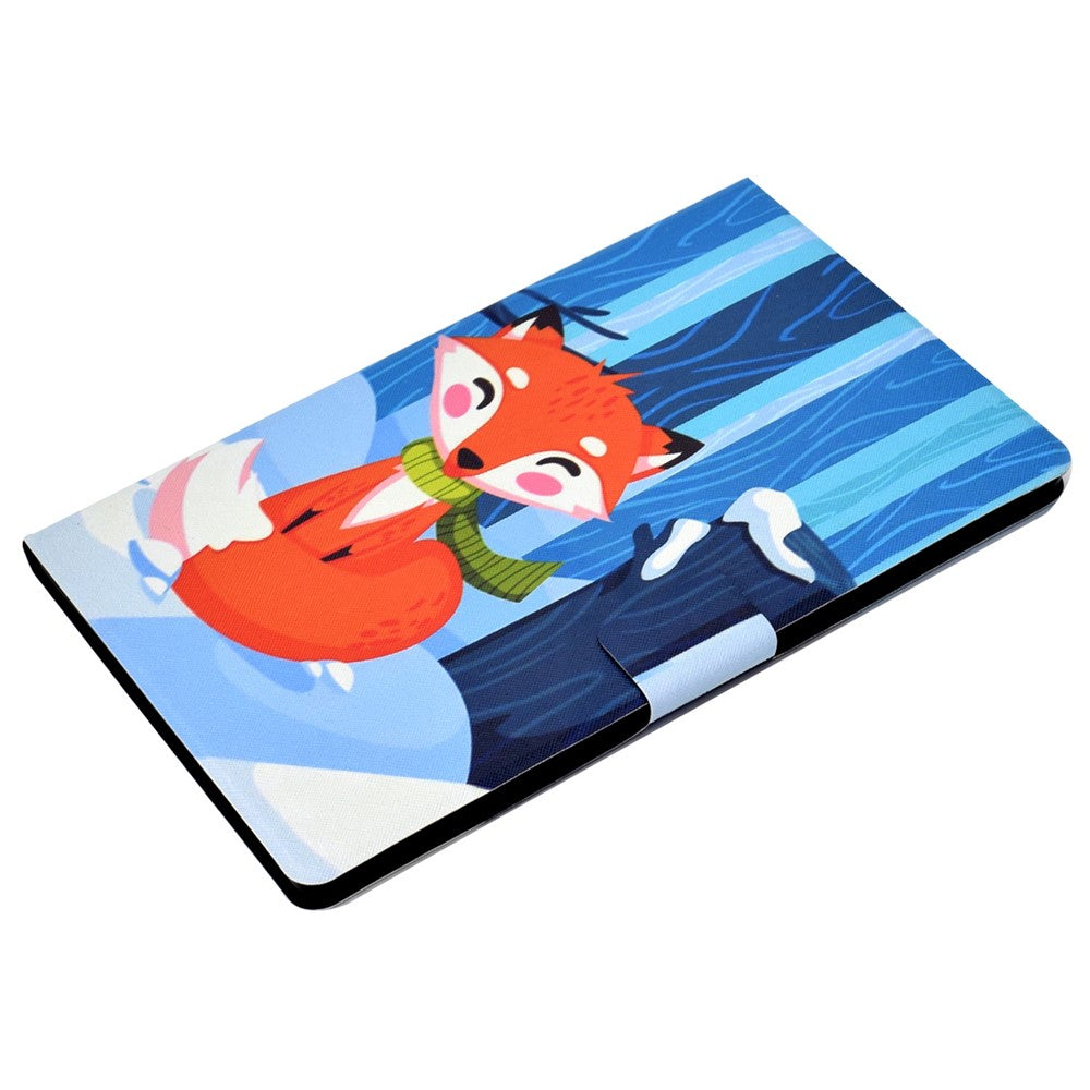 PU Leather Tablet Case for Lenovo Tab M10 (Gen 3) TB-328FU / TB-328XU, Pattern Printing Card Holder Shockproof Cover with Adjustable Stand - Fox