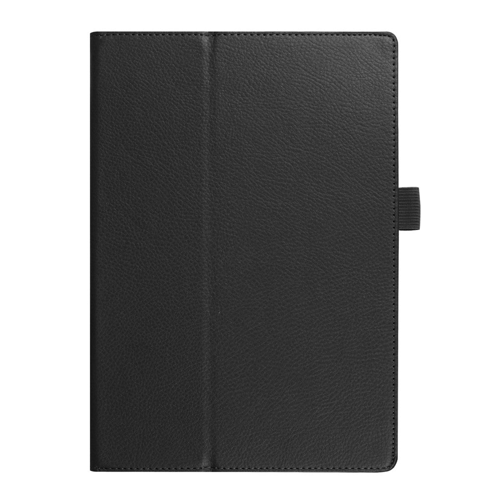 Universal Litchi Grain Leather Stand Shell Case for Lenovo Tab 4 10 Plus / Tab 4 10 - Black