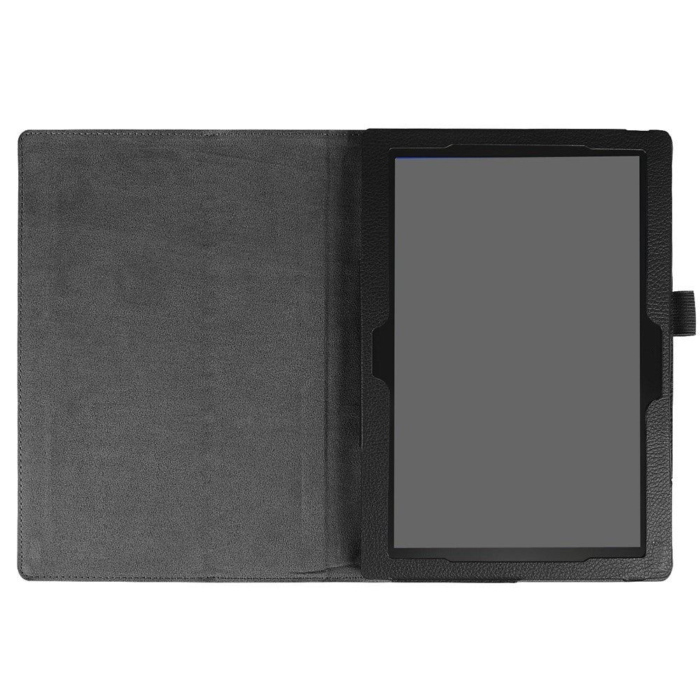 Universal Litchi Grain Leather Stand Shell Case for Lenovo Tab 4 10 Plus / Tab 4 10 - Black