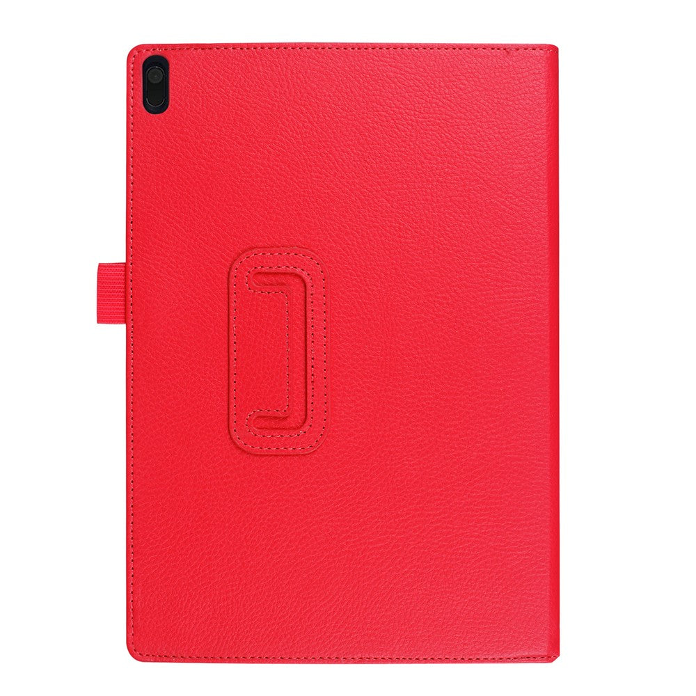 For Lenovo Tab 4 10 Plus / Tab 4 10 Litchi Skin Universal PU Leather Stand Case - Red