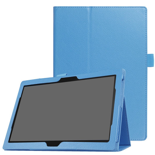 Litchi Skin Universal Leather Stand Folio Case for Lenovo Tab 4 10 Plus / Tab 4 10 - Baby Blue