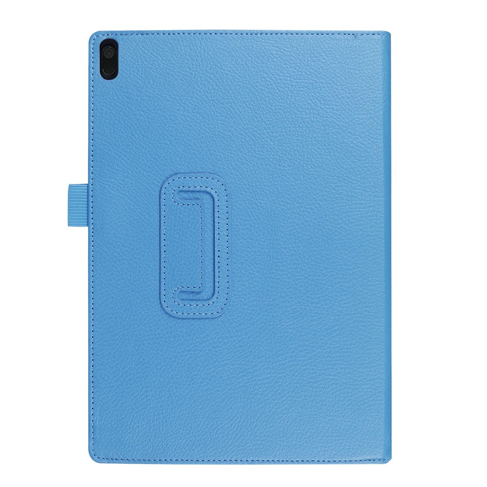 Litchi Skin Universal Leather Stand Folio Case for Lenovo Tab 4 10 Plus / Tab 4 10 - Baby Blue