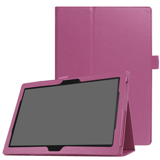 Litchi Grain Universal PU Leather Case with Stand for Lenovo Tab 4 10 Plus / Tab 4 10 - Purple