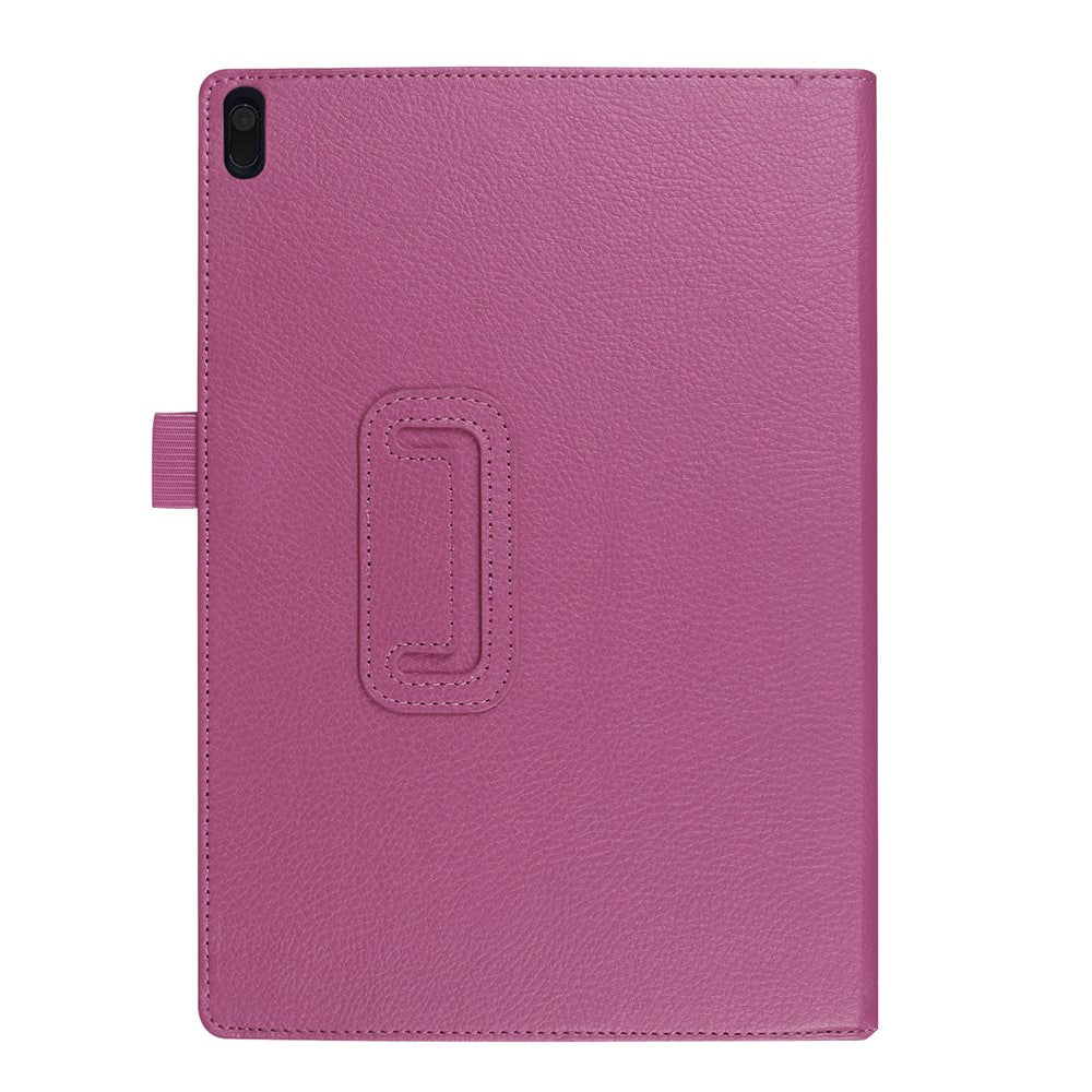 Litchi Grain Universal PU Leather Case with Stand for Lenovo Tab 4 10 Plus / Tab 4 10 - Purple