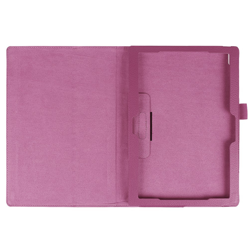 Litchi Grain Universal PU Leather Case with Stand for Lenovo Tab 4 10 Plus / Tab 4 10 - Purple