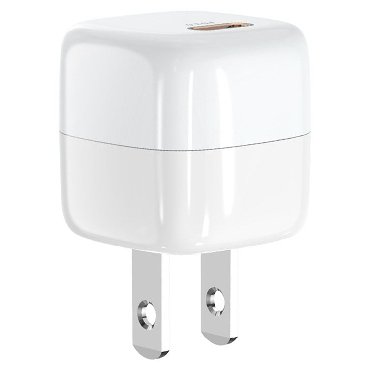 ENKAY HAT PRINCE PD 20W Fast Charging Cube Mini Power Charger Type-C Single Port Travel Adapter - US Plug / White