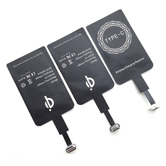 Universal Type-C Magic Tag Qi Standard Phone Wireless Charging Receiver Adapter