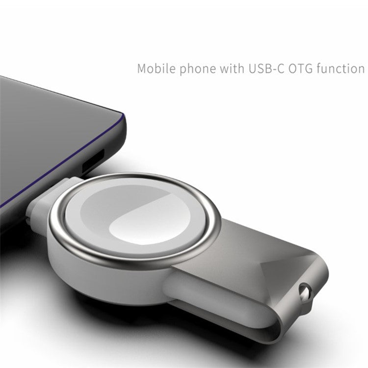 T304 USB Type-C Portable Magnetic Wireless Charger Charging Base Adapter for Apple Watch 1/2/3/4/5/6/SE