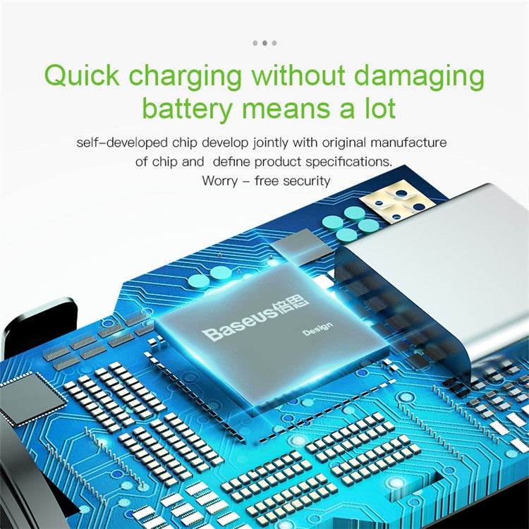 BASEUS PPS BS-C15C Smart Car Charger Type-C PD + USB Quick Charging Car Adapter - Black