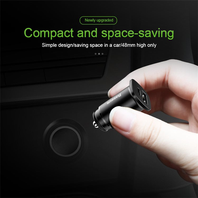 BASEUS PPS BS-C15C Smart Car Charger Type-C PD + USB Quick Charging Car Adapter - Black
