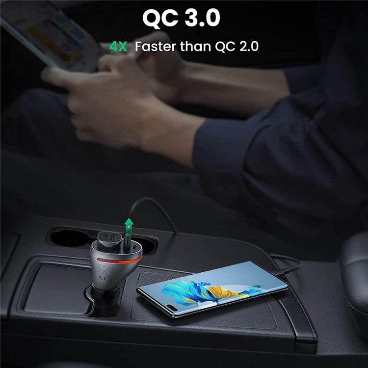 UGREEN PD 20W QC 3.0 USB + Type-C Fast Charger Cigarette Lighter Adapter for 12V/24V Car