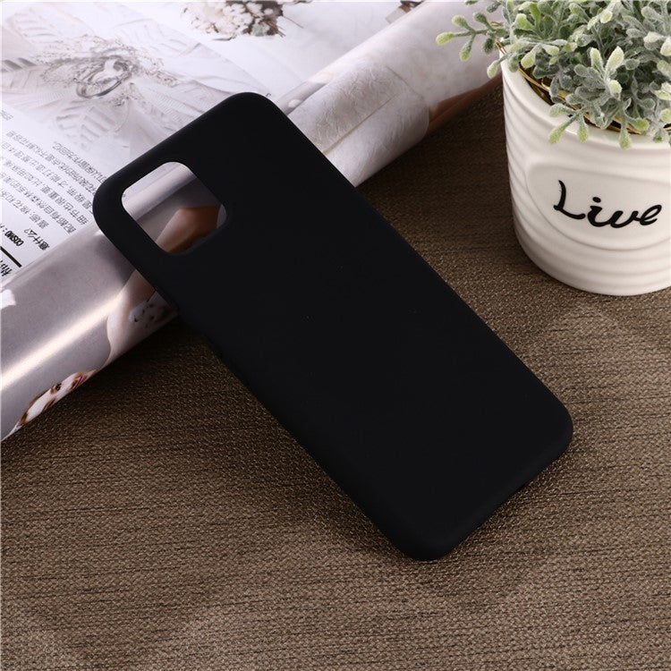 Soft Liquid Silicone Phone Back Cover for Google Pixel 4 XL - Black