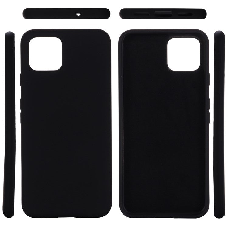 Soft Liquid Silicone Phone Back Cover for Google Pixel 4 XL - Black