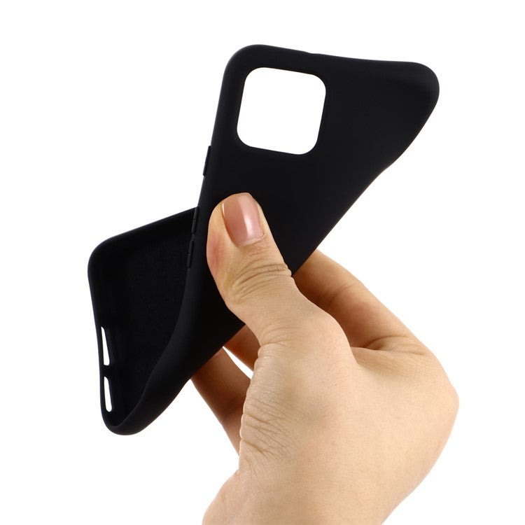 Soft Liquid Silicone Phone Back Cover for Google Pixel 4 - Black