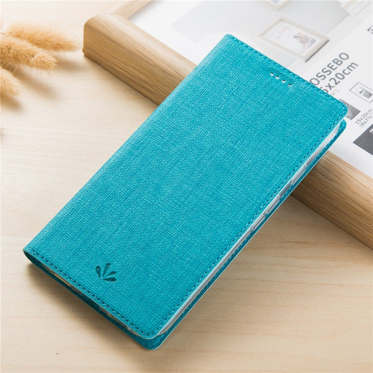 VILI DMX Cross Texture Stand Leather Card Holder Cell Phone Case for Google Pixel 4 - Blue