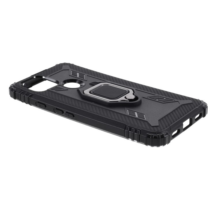 Finger Ring Kickstand TPU Protective Case for Google Pixel 4a 5G/Pixel 5XL - Black