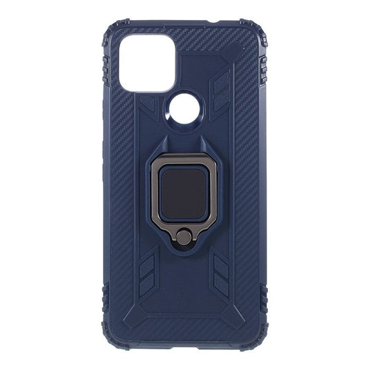 Finger Ring Kickstand TPU Protective Case for Google Pixel 4a 5G/Pixel 5XL - Blue