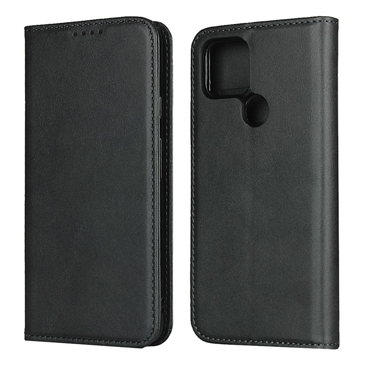 Auto-absorbed Wallet Leather Stand Cover Case for Google Pixel 4a 5G - Black