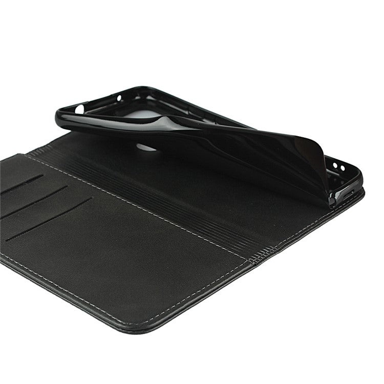 Auto-absorbed Wallet Leather Stand Cover Case for Google Pixel 4a 5G - Black