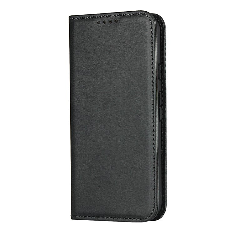 Auto-absorbed Wallet Leather Stand Cover Case for Google Pixel 5 - Black