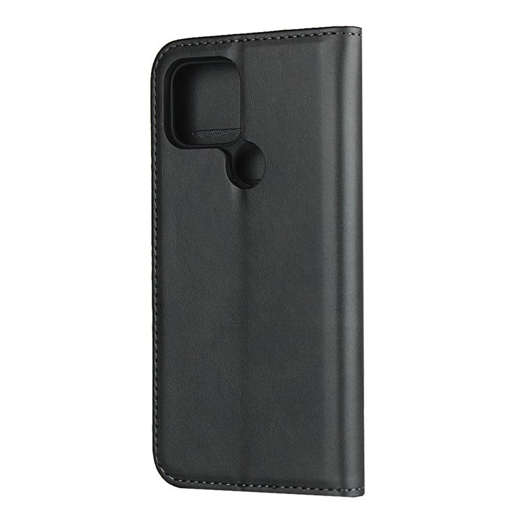 Auto-absorbed Wallet Leather Stand Cover Case for Google Pixel 5 - Black