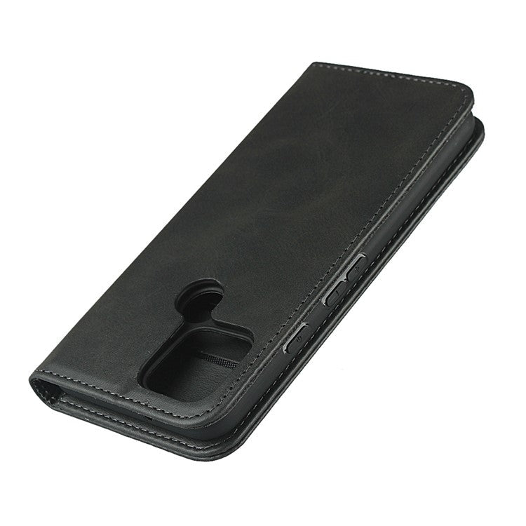 Auto-absorbed Wallet Leather Stand Cover Case for Google Pixel 5 - Black