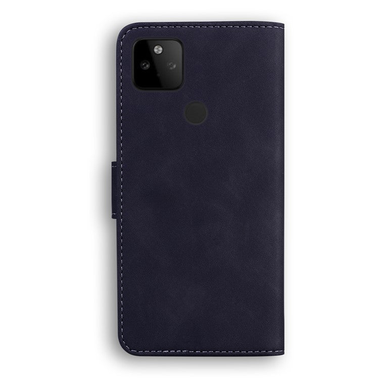 Flip Leather Phone Full Protection Case with Wallet Stand for Google Pixel 5a 5G - Black