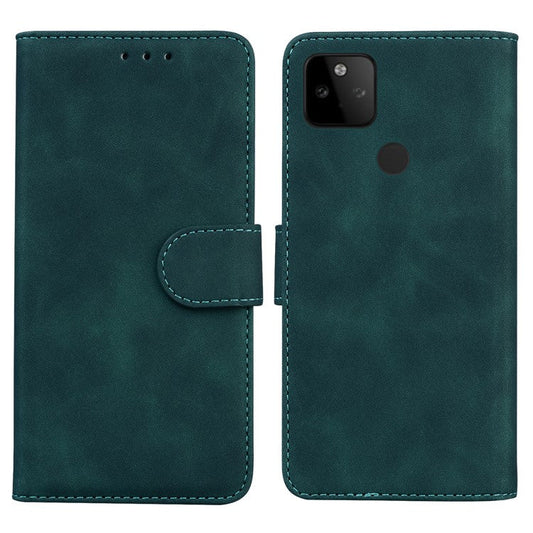 Flip Leather Phone Full Protection Case with Wallet Stand for Google Pixel 5a 5G - Green