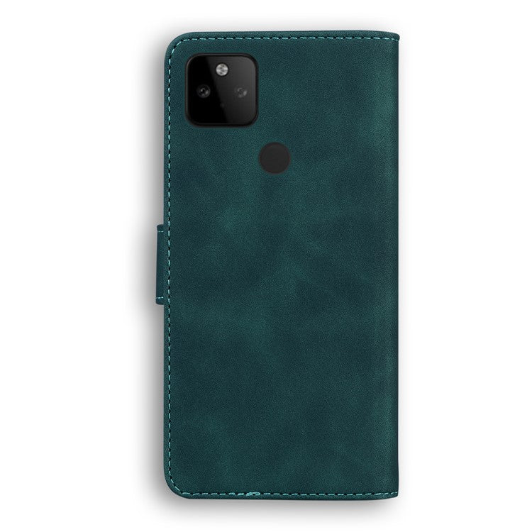 Flip Leather Phone Full Protection Case with Wallet Stand for Google Pixel 5a 5G - Green