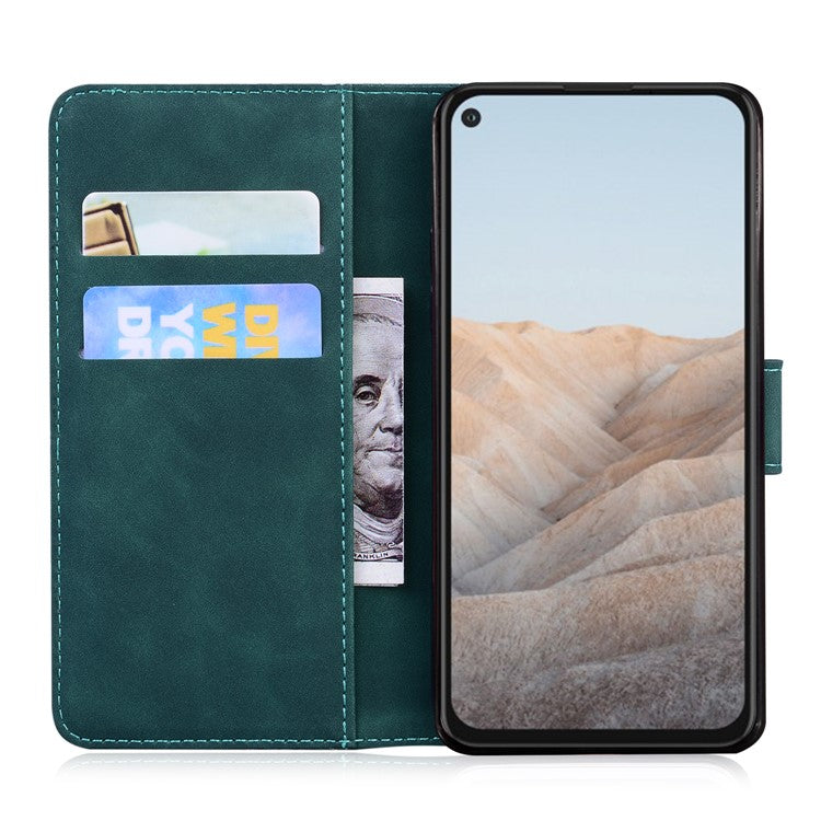 Flip Leather Phone Full Protection Case with Wallet Stand for Google Pixel 5a 5G - Green