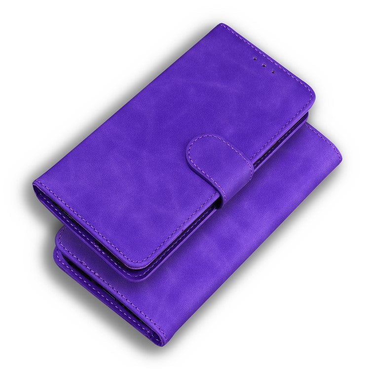 Flip Leather Phone Full Protection Case with Wallet Stand for Google Pixel 5a 5G - Purple