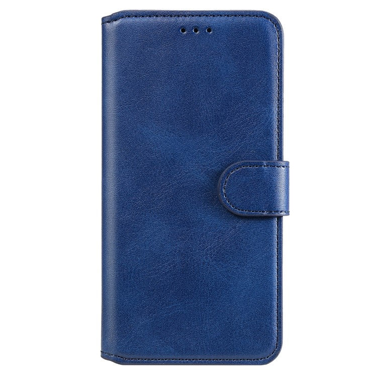 All-round Protective Leather Wallet Cell Phone Cover Shell with Stand for Google Pixel 6 - Blue