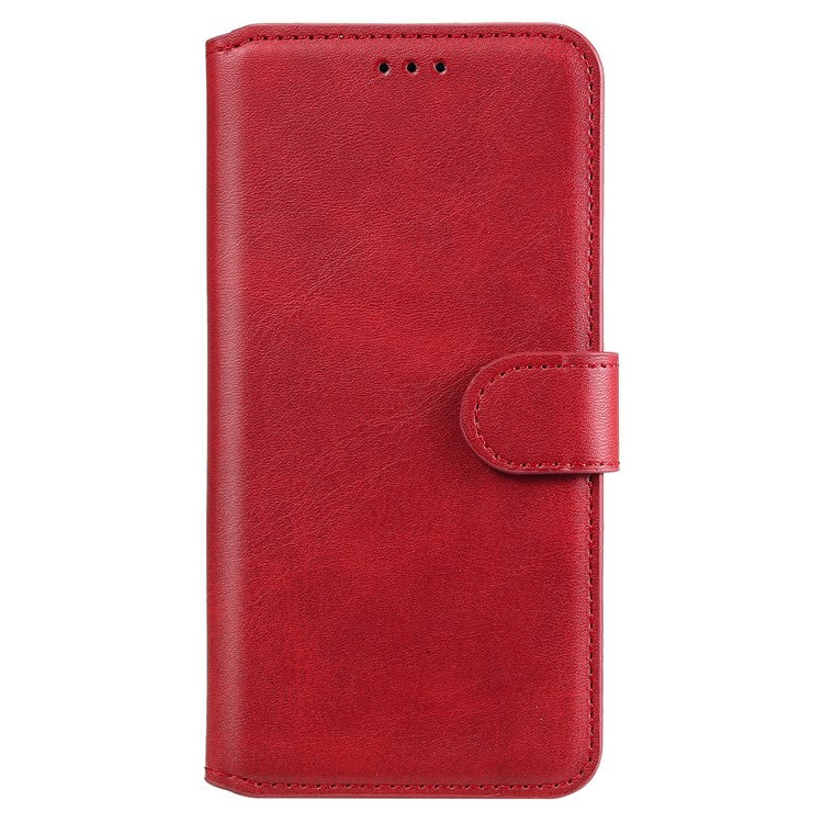 All-round Protective Leather Wallet Cell Phone Cover Shell with Stand for Google Pixel 6 - Red